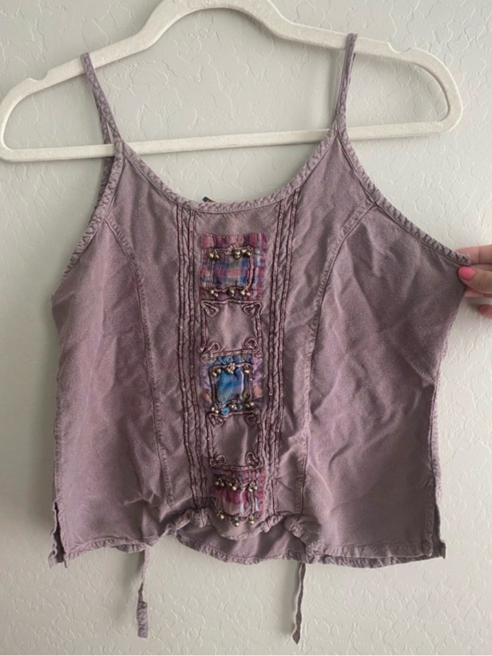 90s Geeta India Patchwork Embroidered Bell Cami Free Size